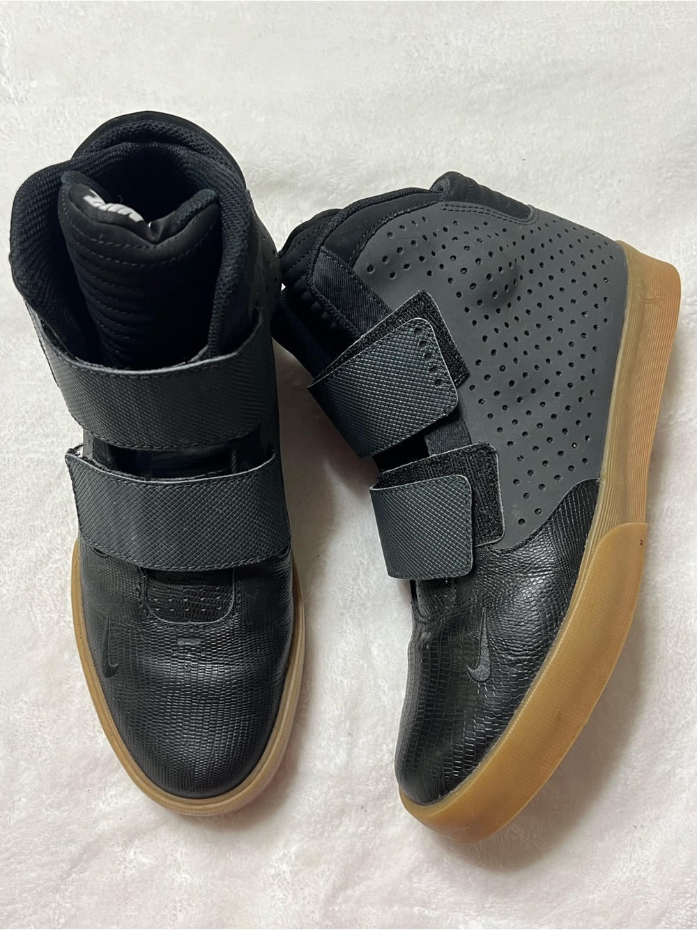 Nike Black High-Top Sneakers with Gum Sole